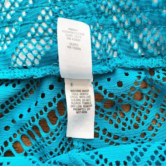 Y2K Mesh Festival Swim Cover Up Beach Shorts Medium - Picture 6 of 6